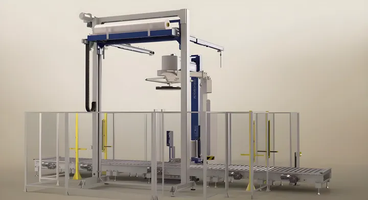 Línea automática de emplayado con transportadores