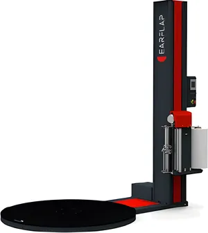 Envolvedora de mesa giratoria con brazo vertical